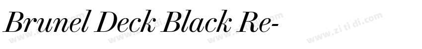 Brunel Deck Black Re字体转换
